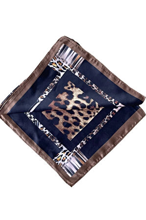 Saten Bandana Saten Fular Saten Çanta Aksesuarı Özel Desen Bandana 45X50 Cm