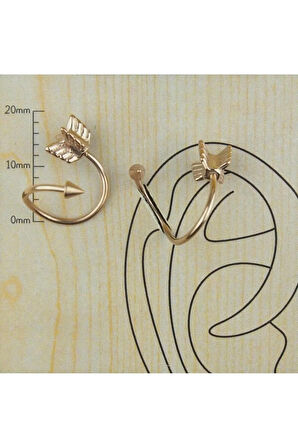 316 L Cerrahi Çelik Ok Spayk Halka Piercing