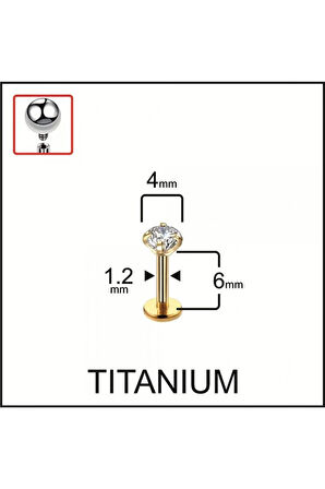 Yüksek Kalite G23 Titanyum Pırlanta Modeli Dudak Kıkırdak Helix Tragus Titanium Piercing