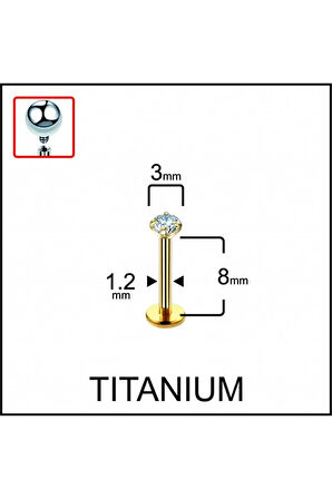 Yüksek Kalite G23 Titanyum Pırlanta Modeli Dudak Kıkırdak Helix Tragus Titanium Piercing