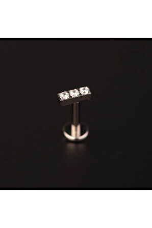 Yüksek Kalite G23 Titanium Pırlanta Modeli Titanyum Kıkırdak Helix Tragus Piercingi