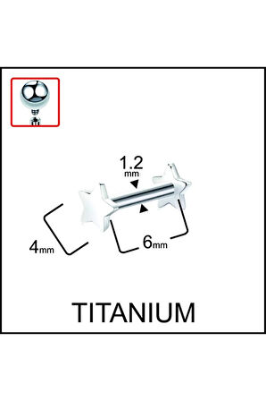 Yüksek Kalite G23 Titanium Çift Taraflı Titanyum Kıkırdak Tragus Kulak Piercingi