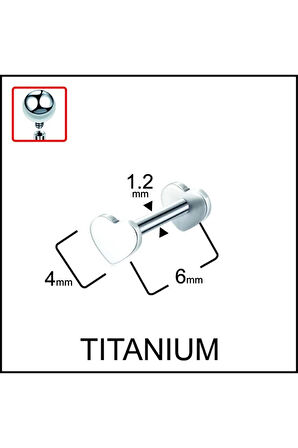 Yüksek Kalite G23 Titanium Çift Taraflı Titanyum Kıkırdak Tragus Kulak Piercingi