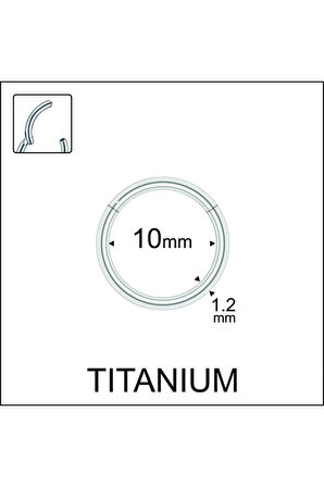 Yüksek Kalite G23 Titanium Titanyum Halka Piercing