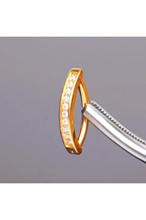 Yüksek Kalite G23 Titanium Pırlanta Modeli Su Taşı Titanyum Göbek Piercingi