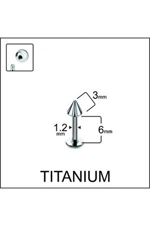Yüksek Kalite G23 Titanium Spayk Titanyum Dudak Helix Kıkırdak Tragus Piercingi