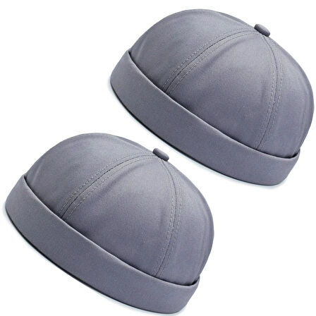 2 Li Set %100 Pamuk Cap Ayarlanabilir Docker Şapka Yazlık Takke Şapka Retro Şapka Takke Şapka