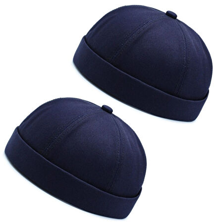 2 Li Set %100 Pamuk Cap Ayarlanabilir Docker Şapka Yazlık Takke Şapka Retro Şapka Takke Şapka
