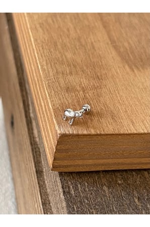 925 Ayar Gümüş Fil Tragus Kıkırdak Helix Piercingi Gümüş Piercing