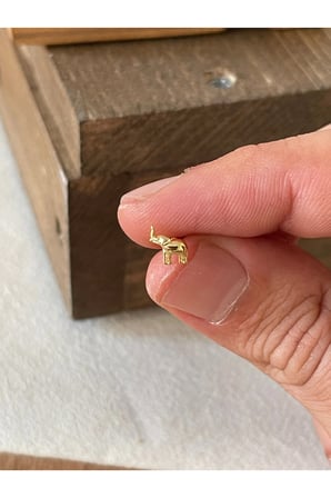 925 Ayar Gümüş Fil Tragus Kıkırdak Helix Piercingi Gümüş Piercing