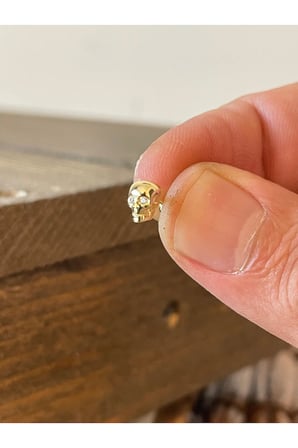 925 Ayar Gümüş Iskelet Taşlı Göz Kıkırdak Helix Tragus Piercingi Gümüş Piercingi
