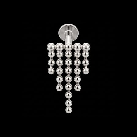 316 L Cerrahi Çelik Beş Sıra Top Sallantı 6x1.2mm Çelik Labret Piercing