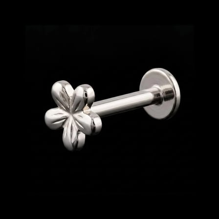 Yüksek Kalite G23 Titanium  Çiçek Titanyum 6x1,2mm Labret Piercing