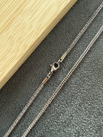 Paslanmaz Kararmaz 2 mm Geçme Yılan Çelik Kolye Çelik Zincir