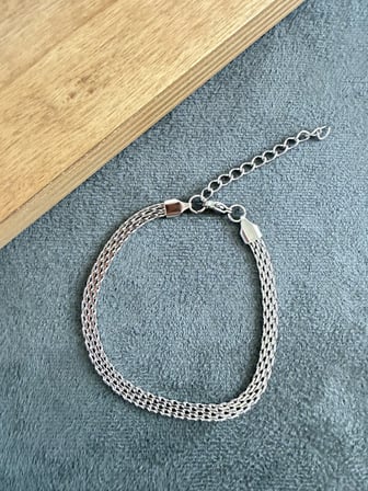 Paslanmaz Kararmaz Özel Tasarım Çelik Bileklik 18+5cm 4mm