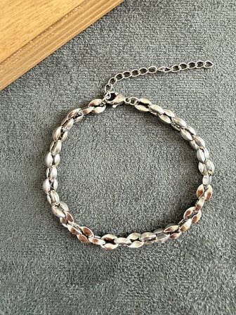 Paslanmaz Kararmaz Mouq Çelik Bileklik 18+5cm 3,5mm
