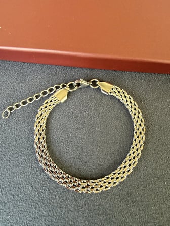 Paslanmaz Kararmaz Özel Tasarım Çelik Bileklik 18+5cm 6mm