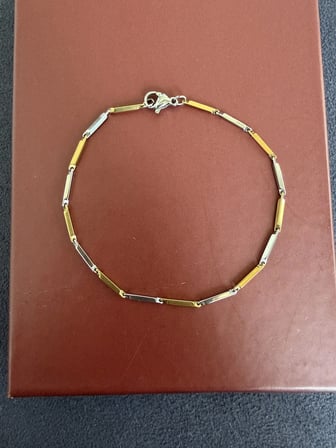 Paslanmaz Kararmaz Klasik Çelik Bileklik 19cm 1,25mm