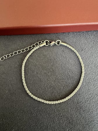 Paslanmaz Kararmaz Tasarım Kar Çelik Bileklik 17+5cm 1,25 mm
