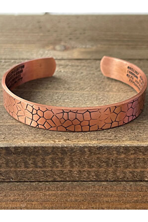 Saf Bakır Bilkeklik Koruma Dualı Şans Rakamlı Koruma Tılsımlı Bakır Bileklik