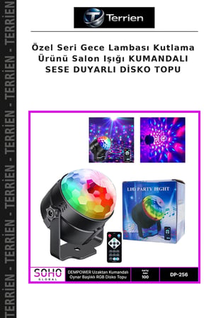 Özel Seri Gece Lambası Kutlama Ürünü Salon Işığı KUMANDALI SESE DUYARLI DİSKO TOPU