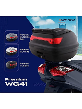 41 Lt Motosiklet Arka Çantası Üst Bagaj Sırt Dayama Premium Beyaz [orjinal Sırt Pedi]