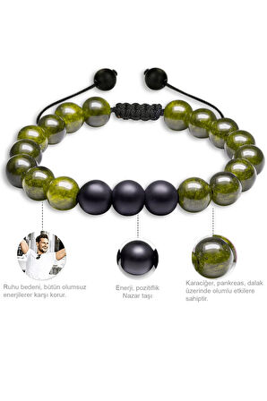Sertifikalı Zebercet Peridot Taşı Doğal Taş Bileklik