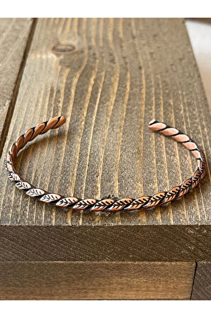 %100 Saf Bakır Bielklik , Burma İşçilikli Ayarlanabilir Ölçü Saf Bakır Bileklik