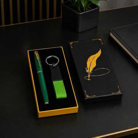 Premium Anahtarlık Kalem Set Ofis Hediyesi Yazı Aracı Özel Kutu