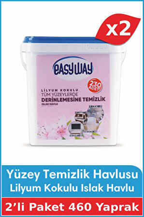 Lilyum Kokulu - Yüzey Temizlik Havlusu 2li FIRSAT PAKETİ - 230 Yaprak x 2 Adet