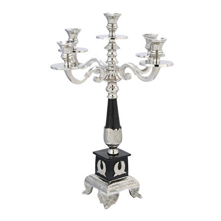 GÜMÜŞ DEKORATİF ŞAMDAN 40*40*53 CM AK.IU0428