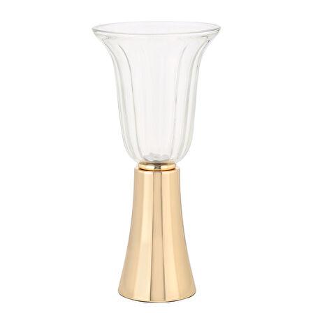 GOLD KUPA BÜYÜK MUMLUK  15*15*40 CM AK.JD0100