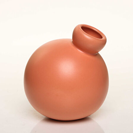 SUNCORAL YUVARLAK KİREMİT VAZO 13*13*15 CM AK.JL0025