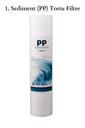 Water Jobs Açık Kasa Üçlü Filtre Seti Nsf Sertifikalı / Açma Anahtarı Hediyeli