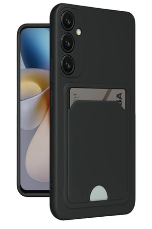 Samsung Galaxy A55 5G Kılıf Kelvin Kartvizitli Silikon - Siyah
