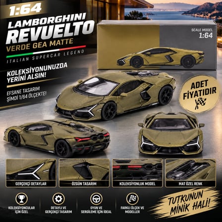 1/64 Lamborghini Revuelto Verde Gea Matte (adet fiyatıdır)