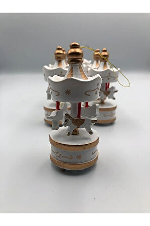 6lı Set Atlı Karınca Mini Beyaz Nostaljik El Yapımı Hediyelik Süs Yılbaşı Hediyeliği Özel Gün