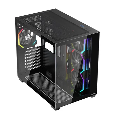 1ST PLAYER BV7 SİYAH ACK 750W 80+ BRONZE ARGB 4X12CM FAN PANORAMİK TEMPERLİ CAM USB 3.0 ATX KASA