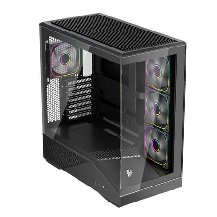 1ST PLAYER GM7 BTF SİYAH 750W 80+ BRONZE ARGB 4X12CM FAN TEMPERLİ CAM USB 3.0 TYPE-C ATX KASA