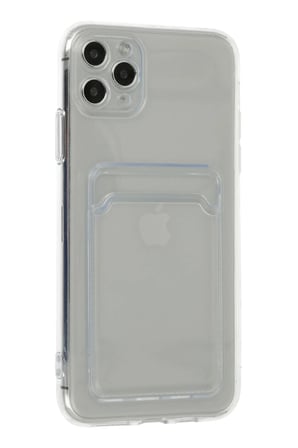 Apple iPhone 11 Pro Max Kılıf Kart Şeffaf Silikon - Şeffaf