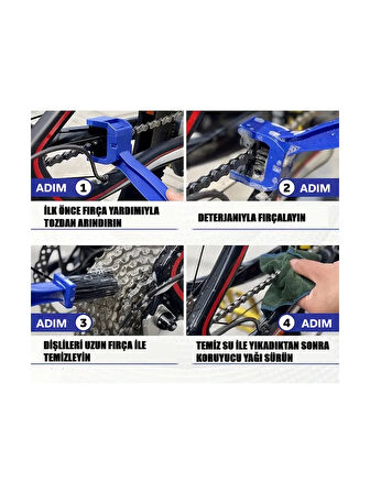 Motorsiklet  Bisiklet Zinciri Temizleme Fırçası Çift Taraflı