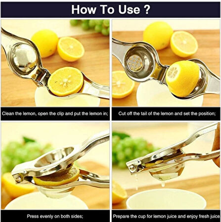 Paslanmaz Çelik Limon Sıkacağı