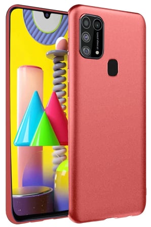 Samsung Galaxy M31 Kılıf Nano içi Kadife Silikon - Kiremit
