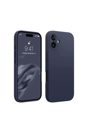 Apple iPhone 16 Kılıf First Silikon - Lacivert