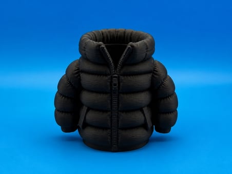3D Baskı Şişme Mont Kalemlik - Masaüstü Organizer-Siyah