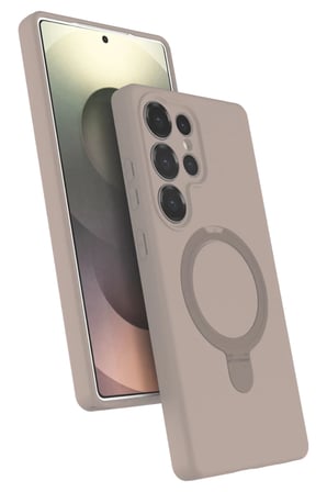 Samsung Galaxy S24 Ultra Regal Magsafe Standlı Kapak - Çöl Titanyum