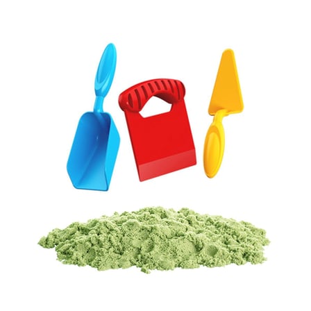 03692 Aksesuarlı Yeşil Kinetik Oyun Kumu 1000 Gr