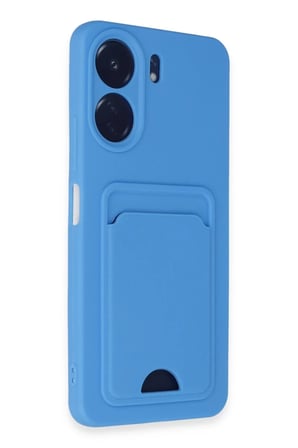 Xiaomi Redmi 13C Kılıf Kelvin Kartvizitli Silikon - Mavi