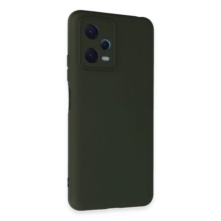 Xiaomi Redmi Note 12 5G Kılıf Nano içi Kadife Silikon - Koyu Yeşil