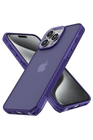 Apple iPhone 15 Pro Kılıf Elegant Kapak - Derin Mor